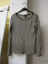 H&M Damen-Shirt Gr. M schwarz-natur gestreift