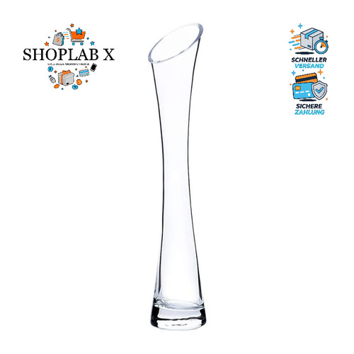Vase 25cm transparent - vase, glas