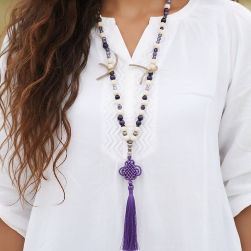 Holz perlen kette mala stil - holz,