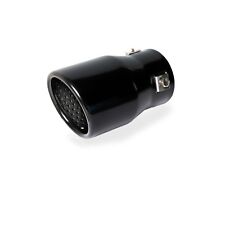 Auspuffblende Endrohr Edelstahl Absorber schwarz 76 mm rund bis 6 cm B-Ware