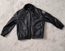 Lederjacke Polizei Schwarz