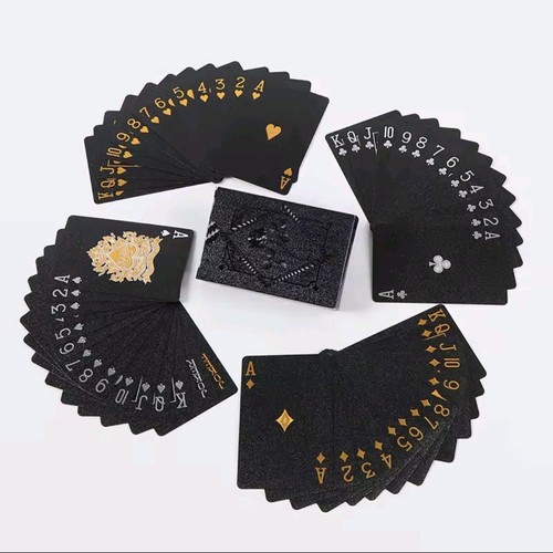 Schwarze pokerkarten set - schwarze,