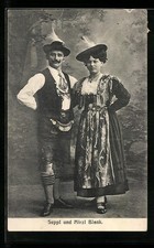 Ansichtskarte Gesangsduo Seppl