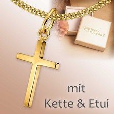 CLEVER SCHMUCK Kreuzkette Gold