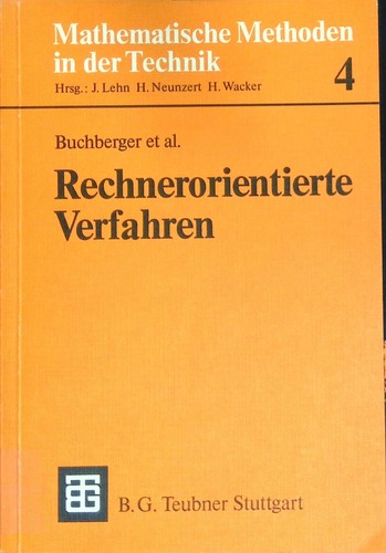 Rechnerorientierte verfahren - rechnerorientierte,