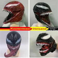 Halloween Adults Party Maske Maskerade Cosplay Black Venom Latex Kopfbedeckung.