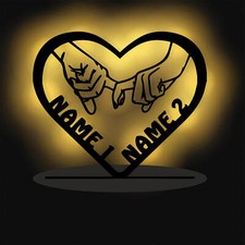 Partner Lampe 'Hände im Herz'