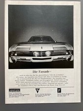 WICU-Rohr Oldsmobile Toronado Original 1968 Vintage Advert Werbung Reklame