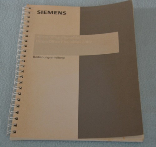 Bedienungsanleitung siemens - bedienungsanleitung,
