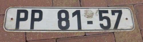 Altes ddr nummernschild - altes,
