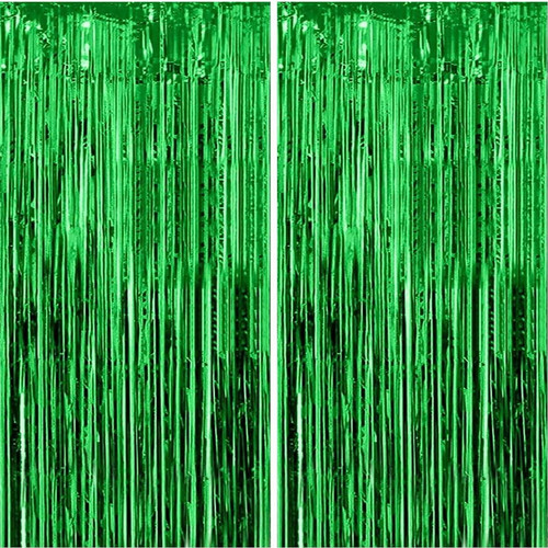 Lametta vorhänge grün 2x - grün,,