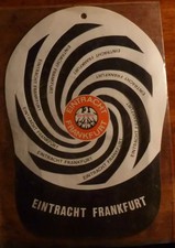 Eintracht Frankfurt Mütze 80ies aus Karton unbenutzt Schwarz Weiss