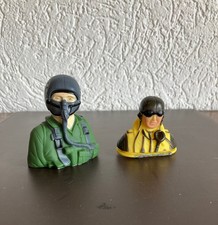 Pilotenbüsten Pilotenfiguren Pilotenpuppen für RC-Flugzeuge, 6 x 7 u. 5,5 x 5 cm