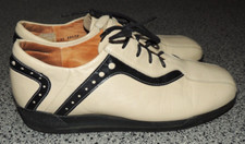 Damen Halbschuhe Creme/Schwarz Leder Gr. 39 Think!