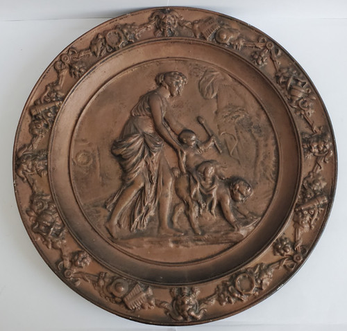 Alter relief wandteller jagd - wandteller,,