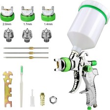 Neu HVLP Lackierpistole Autolack Spritzpistole Lackpistole Düsen Edelstahl DE