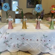 Original Erzgebirge Blumenkinder , 4er Set Gebraucht ￼