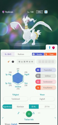 Pokémon reshiram iv6 - 🐭pokémon,