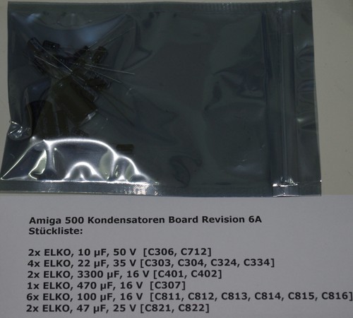Amiga 500 rev - recap, kit