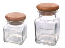 GEWÜRZGLAS HOLZDECKEL GLAS