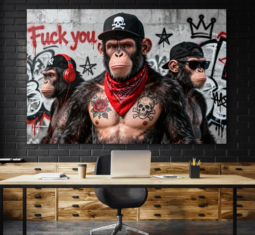 Banksy swag affen - 3, monkey