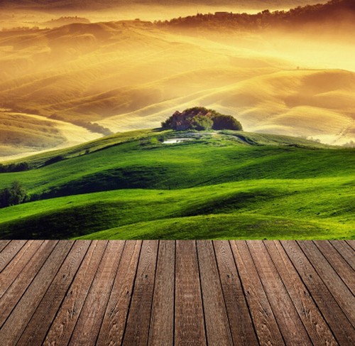 Wandbild landschaft der - wandbild:,