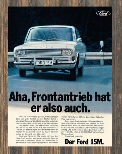 Ford taunus 15m - ford, reklame