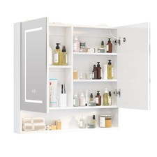 Badezimmerspiegelschrank Großer LED-Spiegelschrank,Antibilddunstfunktion,76x80cm