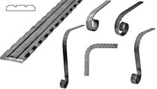 Handlauf-Endstück Treppe Geländer 40x6mm aus Schmiedeeisen gehämmert STAHLCO®