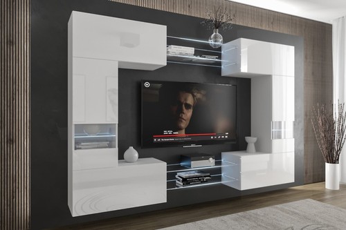 Moderne wohnwand schrankwand - moderne,