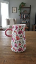 KRUG VASE MELINA STEINGUT BLUMEN GROß HANDARBEIT LANDHAUS H: 22 CM NEU 310078