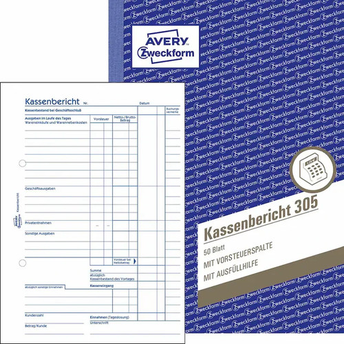Avery zweckform kassenbericht - avery,