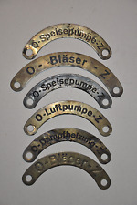 Konvolut Alte Blechschilder/Messing Reichsbahn,Armatur Führerraum Dampflok,Orig.