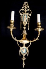 große antike französische Wandlampe Empire-Stil überarbeitet