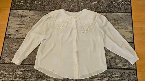 Damenbluse mit spitzen - spitzen,, gr
