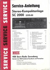 RFT- SERVICE-Anleitung Stereo-Kompaktanlage SC 2ooo