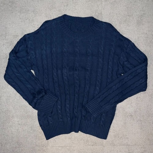 Blauer strickpullover - strickpullover, |