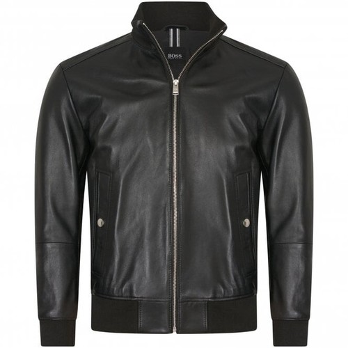 Hugo boss leder jacke - leder,