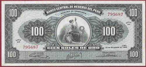 Peru 100 soles - soles, p-90