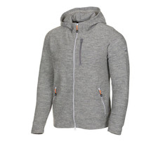 Ivanhoe Weste Titus Hoodie für Männer aus Wolle - Grey Marl - Grau