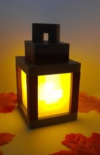 LED Laterne Pixel Block Stil | Warmes Licht | Nachtlicht Deko | 3D Druck |