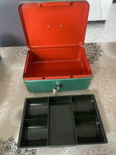Alte geldkassette metall kasse - metall,