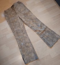 Designer Lederhose Animalprint viele Details Hallhuber 38 TOP