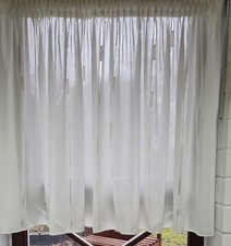 Sehr schöne Gardine Store Landhaus creme Fensterbreite 120 cm Länge 105 cm 