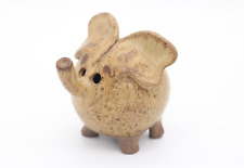 Cooper Pottery Spardose aus Keramik Elefant Motiv Handgemacht Vintage H 11,5 cm