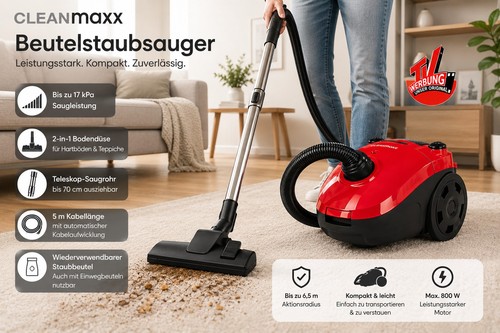 Cleanmaxx stabstaubsauger 800 - cleanmaxx,