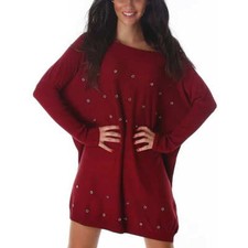 Damen Oversize Pullover Nieten