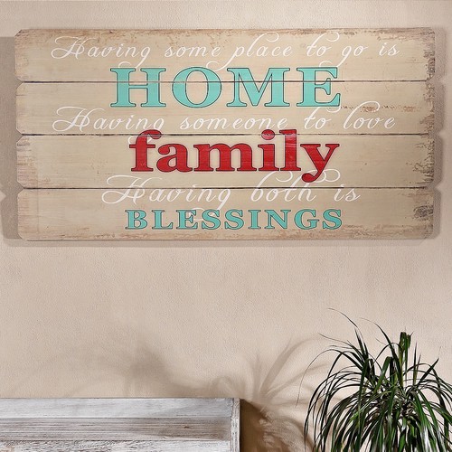 100x50 holzbild familiy - cm,
