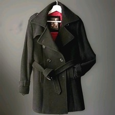 Schöner WOLLMANTEL VON FRIEDA & FREDDIES NEW YORK, 36/38 schwarz Neuwertig !