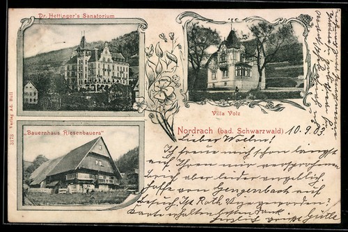 Nordrach bad schwarzwald - ak,